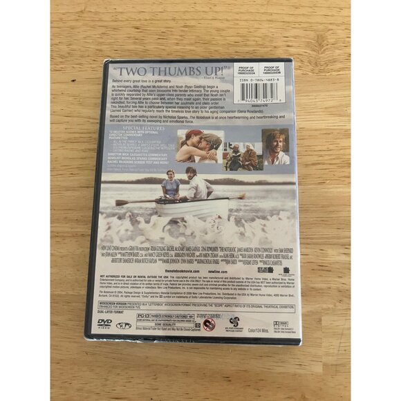 The Notebook DVD 2004 Romance Movie Ryan Gosling Rachel McAdams New Sealed - Picture 4 of 4